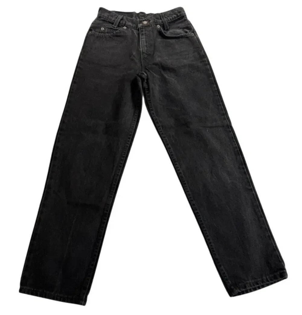 Vintage 90s Levi's 550 Student Orange Tab USA Black Jeans W27 L28 Relaxed Fit
